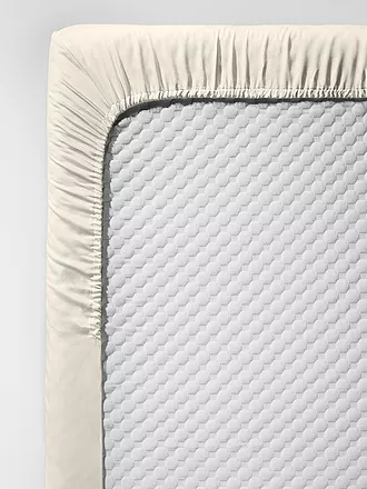 FLEURESSE | Satin Spannleintuch Royal Uni 180x200cm Creme | 